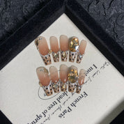 Leopard print press-on nail