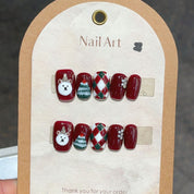 New Red Christmas Press-on Nails