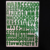 Exquisite alphanumeric stickers