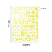 Exquisite alphanumeric stickers