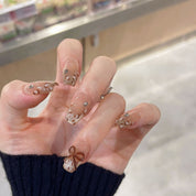 Leopard print press-on nail