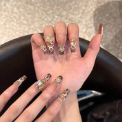 Leopard print press-on nail